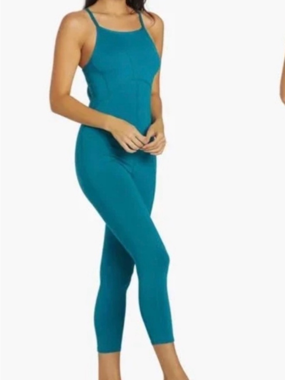 Free People FP Movement blue side to side jumpsuit bodysuit onesie Size S